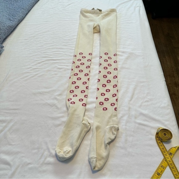 Lands End Daisy Tights Cotton & Polyester Thick Size M 10-12 - Picture 5 of 9